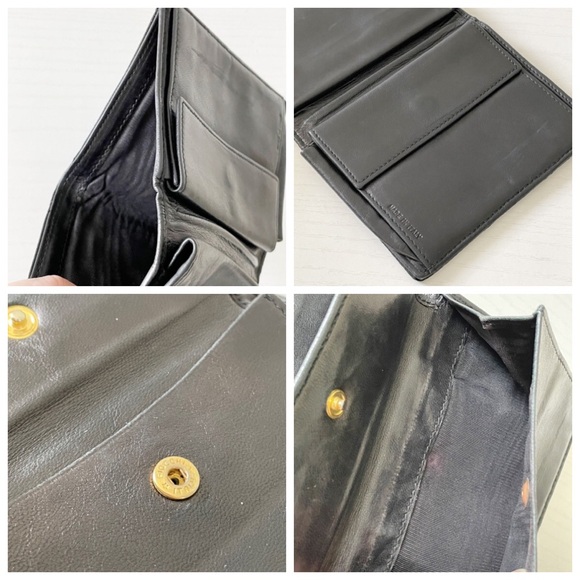 Prada quilted nylon triangle logo lambskin leather bifold wallet - Picture 8 of 11